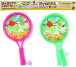 Kinderset met rackets, bal en mandje – dierenmotief