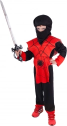 Kinderkostuum Ninja rood