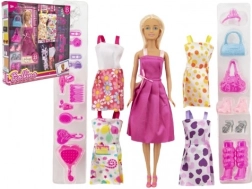 Modelpop plastic 30 cm met kleding en accessoires