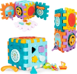 Interactieve speelkubus voor kinderen met muziek en lichtjes