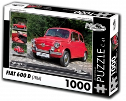 Puzzel RETRO-AUTA Fiat 600 D (1966) – 1000 stukjes