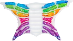 Opblaasbaar ligbed regenboogvlinder 294 × 193 cm