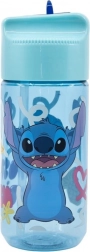 Kinder drinkfles met rietje Stitch Palms, blauw