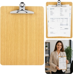 Houten klembord A4 met clip