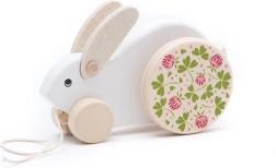 Grote witte houten trekhaas Bajo