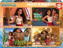 EDUCA Puzzel Vaiana 2, 4-in-1 (50, 80, 100, 150 stukjes)