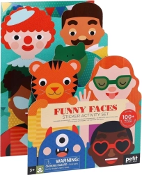 Sticker set met grappige gezichten van Petit Collage