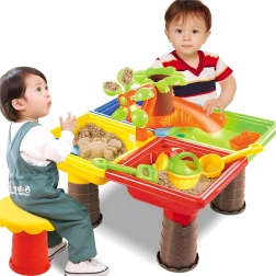 Kinder water- en zandtafel 2-in-1 met accessoireset