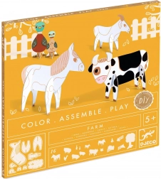 Djeco DIY boerderij – creatieve set om te kleuren en te bouwen