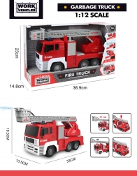 Brandweerauto 1:12 met licht, geluid en waterfunctie