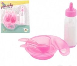 Poppen set met flesje en servies