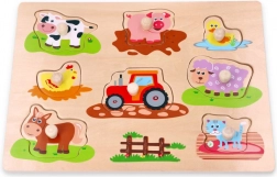 Puzzel met knopjes Vrienden van de boerderij en tractor