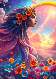 Puzzel Regenboogmeisje 500 stukjes