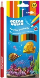 Verfpotloden Ocean World driehoekig, 12 stuks