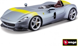 Ferrari Monza SP1 zilver/blauw metalen model 1:24