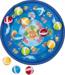 Goki klittenbord met 12 balletjes – oceaan