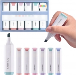 Set mini markeerstiften in pastelkleuren 6 stuks