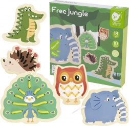 Classic World houten rijgdiertjes – set van 10 delen