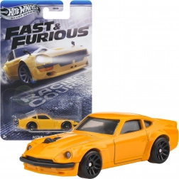Hot Wheels Fast & Furious Datsun 240Z geel model 1:64, 6,5 cm