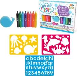 Set badkrijtjes met sjablonen