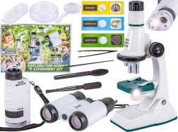 Educatieve wetenschappelijke set 3-in-1: microscoop, telescoop en zakloep tot 1200×
