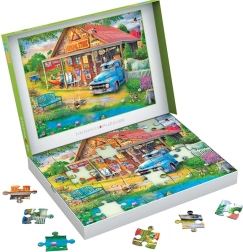EUROGRAPHICS puzzel Connecting Pieces: dorpswinkeltje 48 stukjes