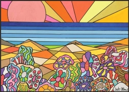 Puzzel Stenen bloemen op Hawaï 1000 stukjes