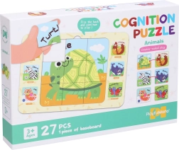 Dubbelzijdige puzzel Diertjes 27 stukjes 25 × 18 cm