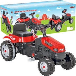 Pilsan traptractor met stuur (rood)