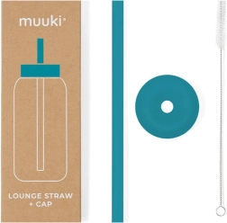 Muuki Lounge rietje en deksel in de kleur Tahiti Blue