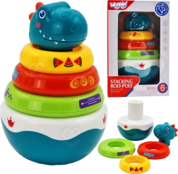 WOOPIE Baby sensorische dinosauruspiramide voor baby’s