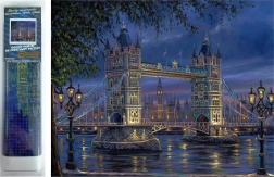 Diamant schilderen Nachtelijke Tower Bridge 30x40 cm