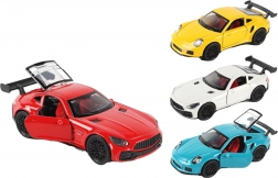 Metalen auto met openslaande deuren 12 cm