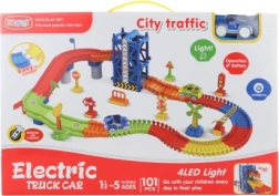 Baan met batterijauto, verlicht – 101 delen