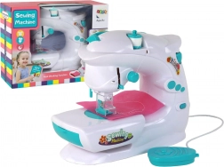 Kindernaaimachine als een echte, wit, op batterijen