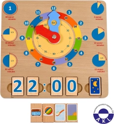 Lucy & Leo Leren klokkijken – houten educatief speelbord