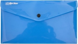 Blauwe envelop met drukknoop