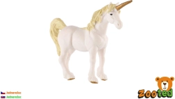 Wit-gouden plastic eenhoorn 16 cm