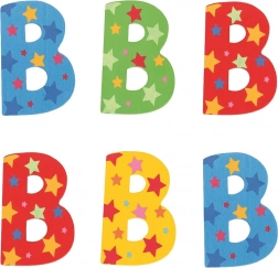 Bigjigs Toys houten letter B met sterretjes
