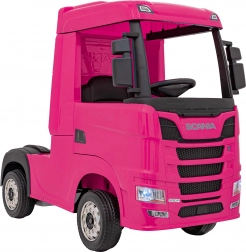 Elektrische vrachtwagen SCANIA R-Series voor kinderen – roze