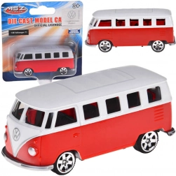 metalen model VOLKSWAGEN T1 1:56 rood-wit