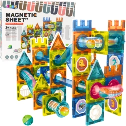 Magnetische bouwset met knikkerbaan, 98 stuks