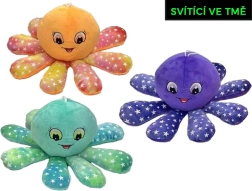 Pluchen octopus 15 cm met lichtgevend effect