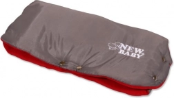 Handmoff voor kinderwagen Classic Fleece grijs/rood