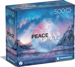 puzzel 500 stukjes clementoni peace collection light blue