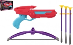 Kleurrijke plastic kruisboog met zuignap pijlen