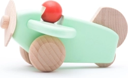 Bajo vliegtuig met piloot mintgroen houten