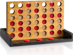 Houten strategiespel 4 op een rij