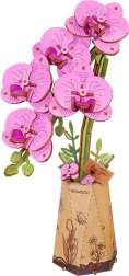 3D Houten Bloem Paarse Orchidee