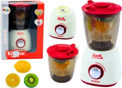 Kinderblender met licht en geluid, draaiende messen en 3 stuks plastic fruit